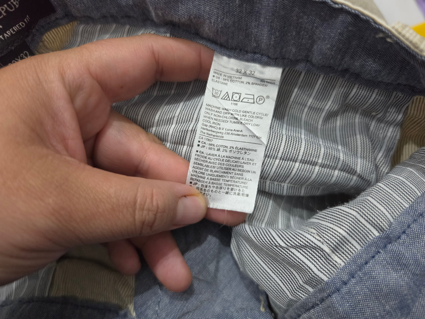 Pantalon Banana Republic 32x32 Relaxed Tapered Fit Cafe