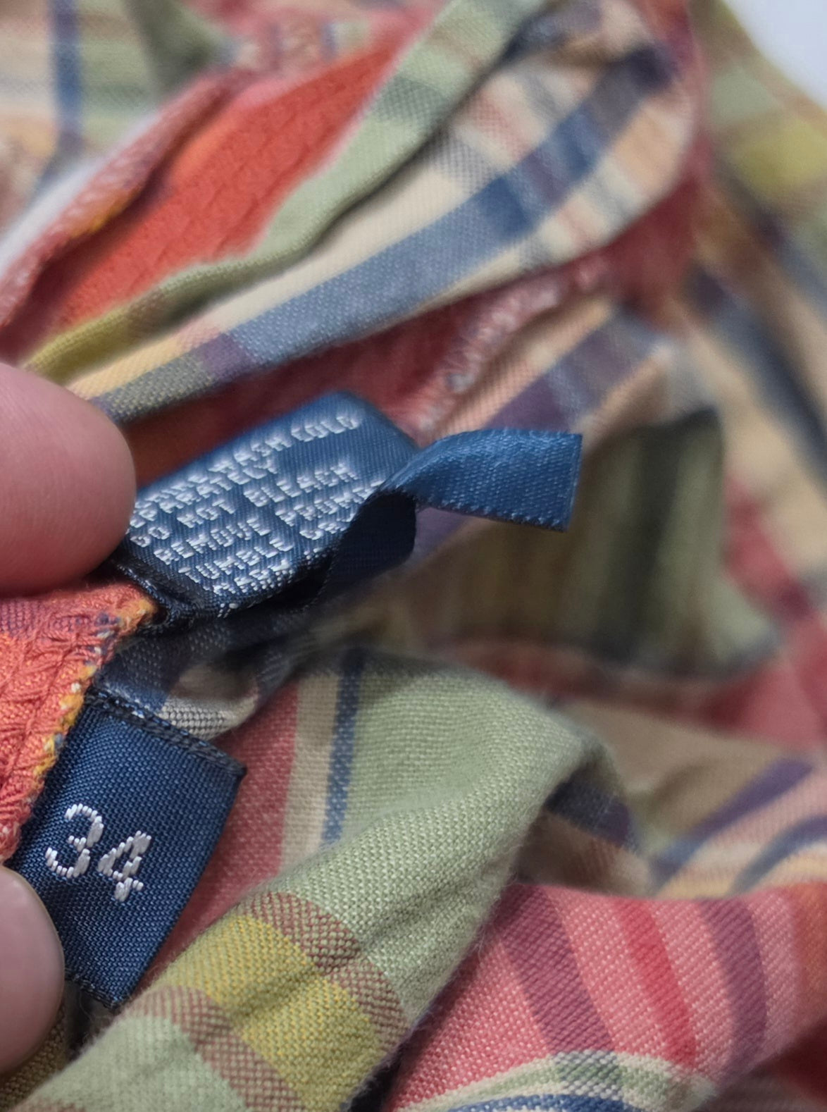 Bermuda Ralph Lauren Talla 34 Cuadro Verde