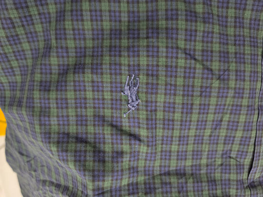 Camisa Ralph Lauren Xgrande Xl Blake Cuadro Verde Amplia