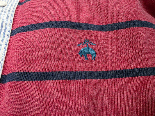 Playera Manga Larga Polo Brooks Brothers Chico S Rojo Lineas