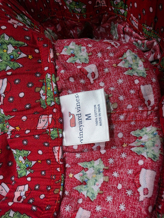 Pijama Vineyard Vines Mediana Rojo Navidad Santa