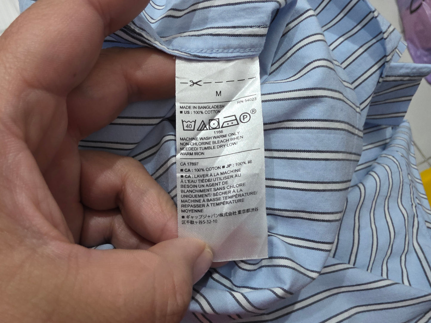 Camisa Manga Corta Banana Republic Mediana Slimfit Azul (Usado)