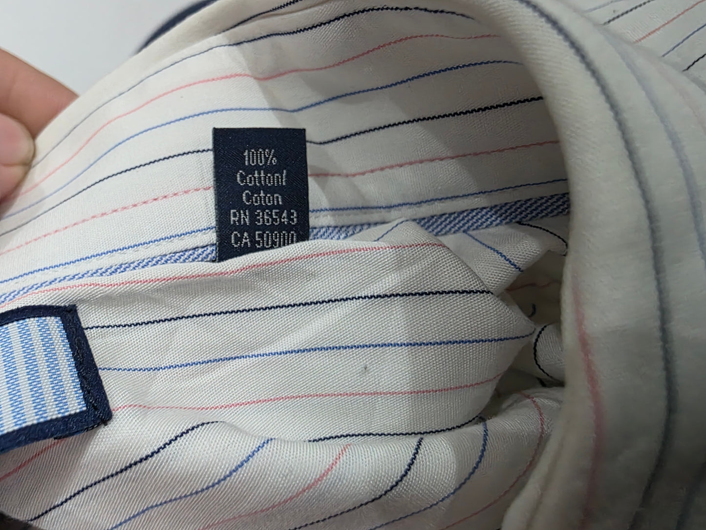 Camisa Tommy Hilfiger Mediana 15 1/2 Regular Fit Blanca (Usado)