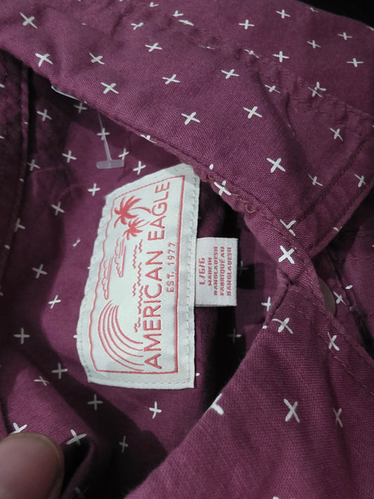 Camisa Manga Corta American Eagle Grande L (NUEVA)