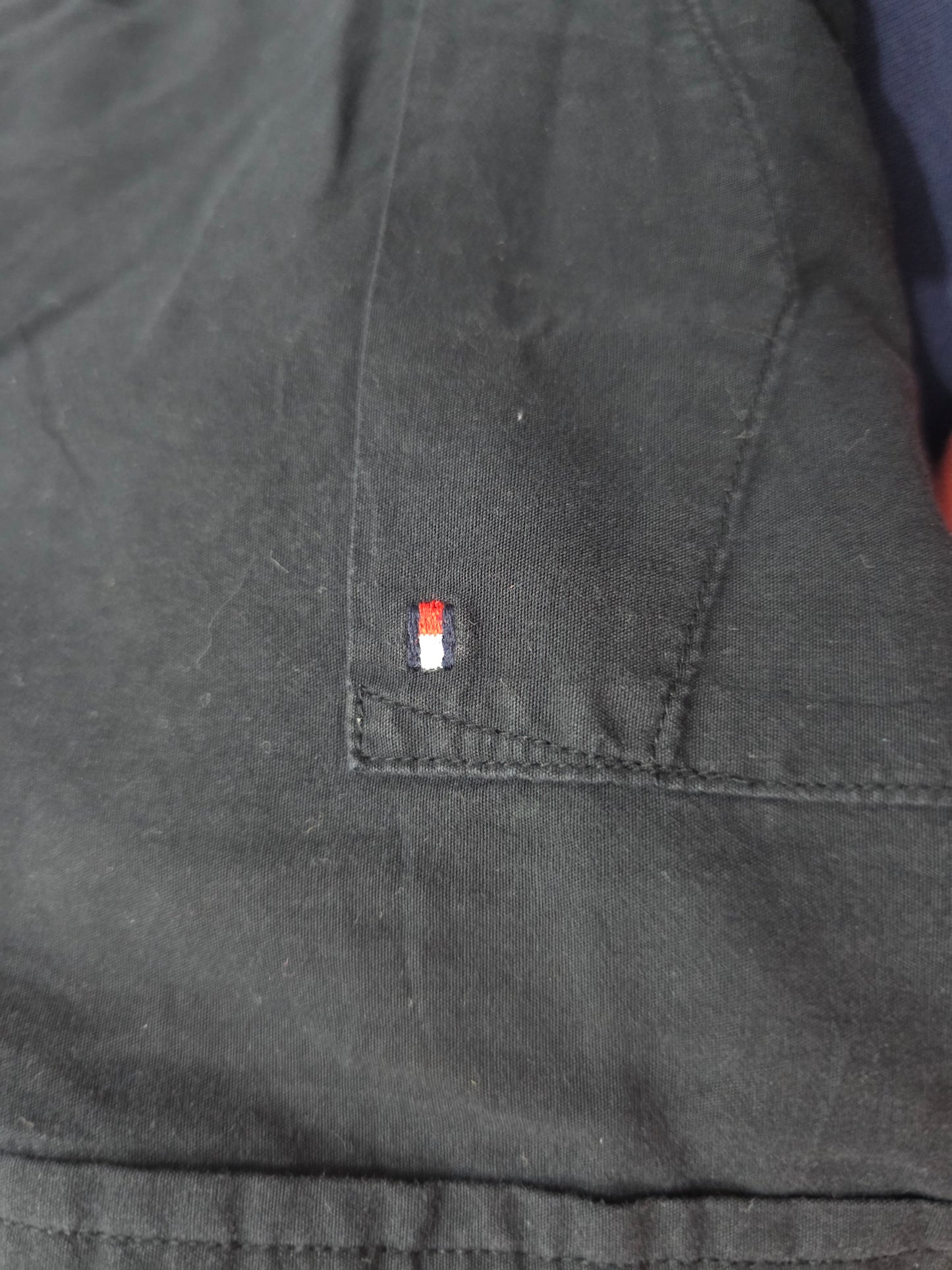 Camisa Manga Corta Tommy Hilfiger Grande L Slimfit Negro