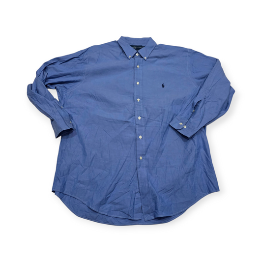 Camisa Ralph Lauren Xgrande 17 32-33 Yarmouth Azul Amplia