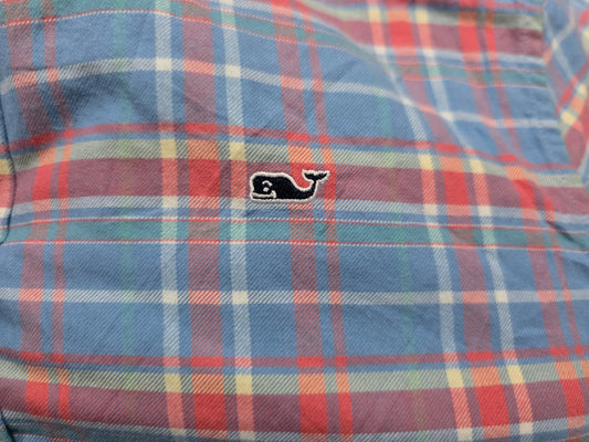 Camisa Vineyard Vines Adolescente Xl Cuadro Azul