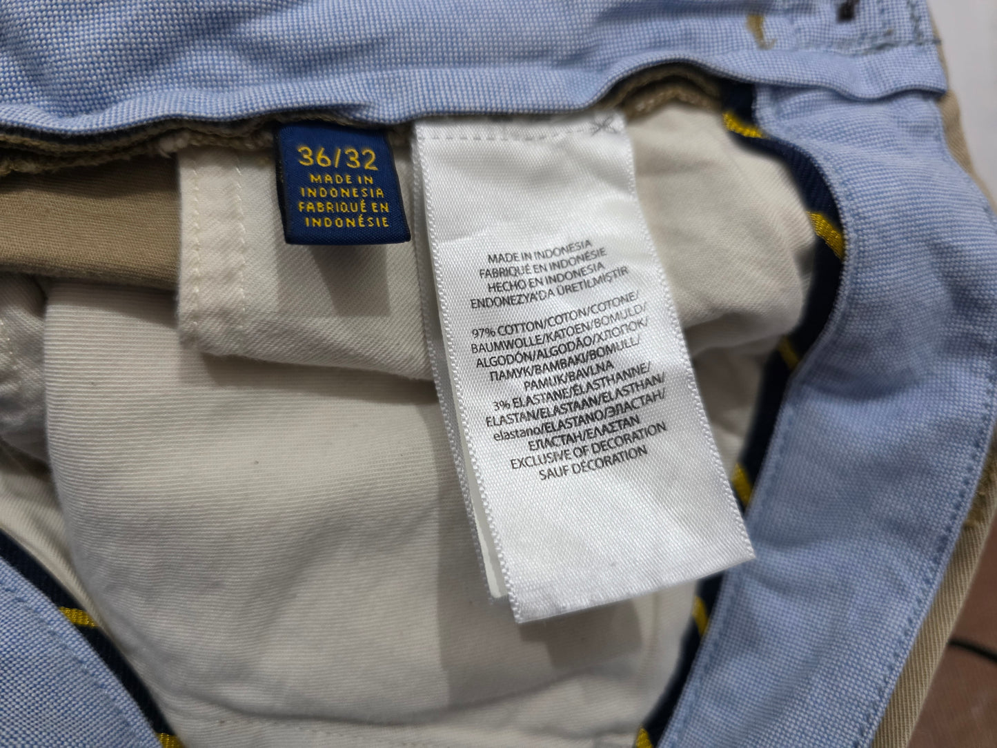 Pantalon Ralph Lauren 36x32 Recto Cafe Pony Cafe