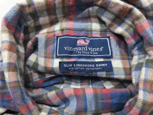 Camisa Vineyard Vines Mediana Slimfit Cuadro Azul