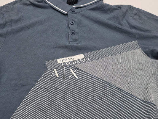 Playera Polo Armani Exchange Grande L Azul
