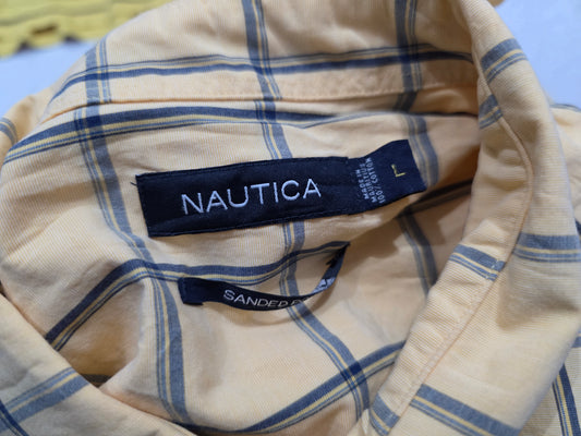 Camisa Manga Corta Nautica Grande L Amarillo
