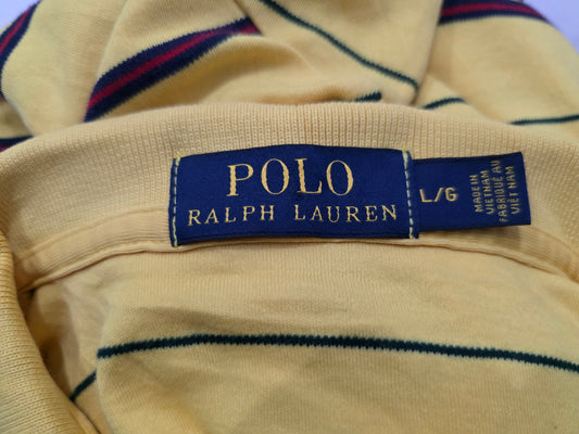 Playera Polo Ralph Lauren Grande L Amarillo Pony Azul