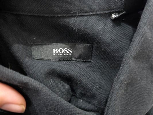 Camisa Boss Grande L 16 1/2 34-35 Negro