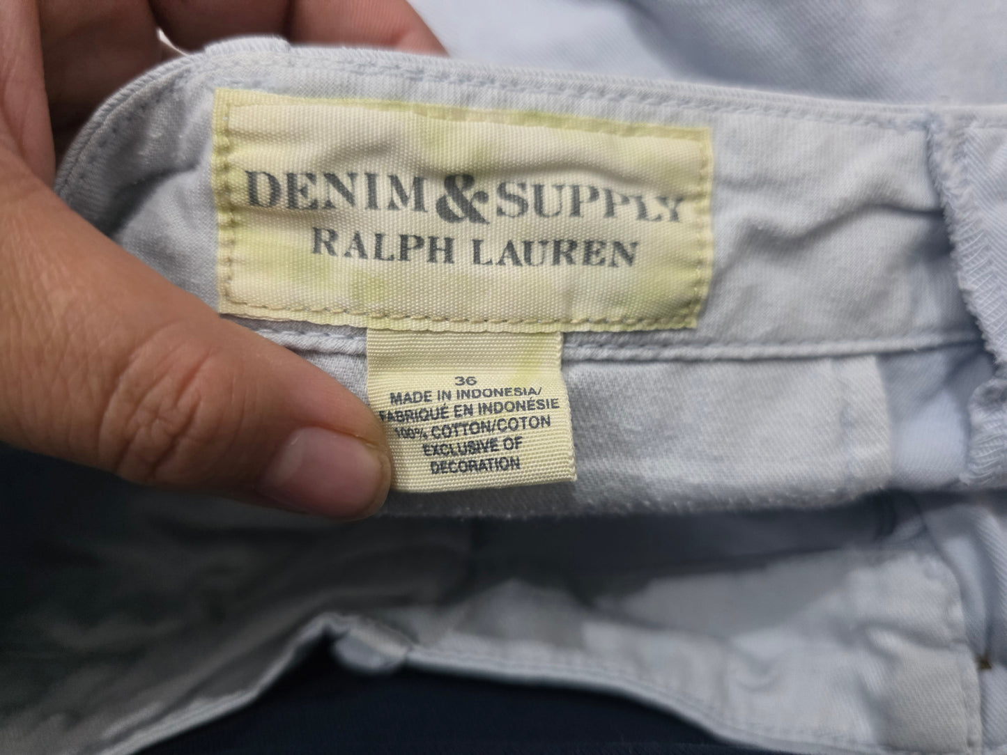 Bermuda Ralph Lauren Talla 36 Azul Denim Supply