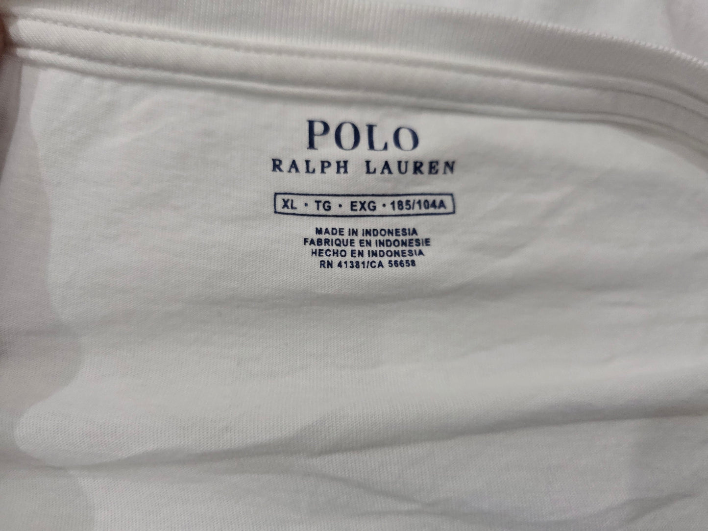 Playera Ralph Lauren Xgrande Blanca Pony Azul Manga Larga