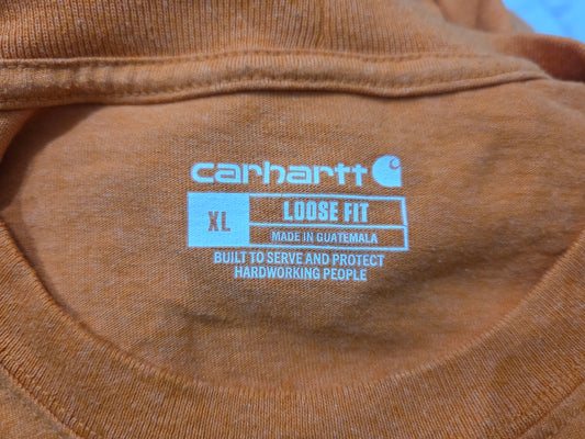 Playera Manga Larga Carhartt Xgrande Loose Fit Naranja