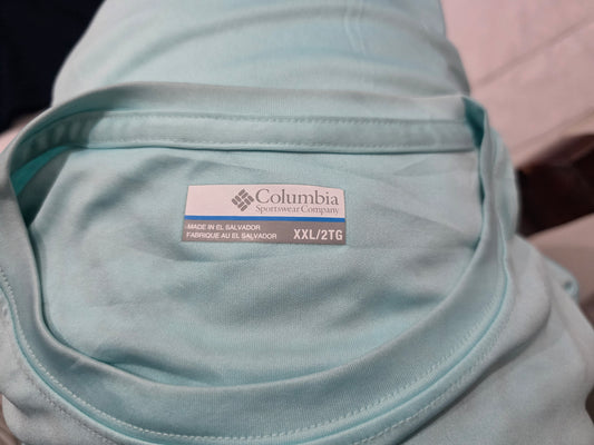 Playera Manga Larga Columbia 2xl Azul Agua