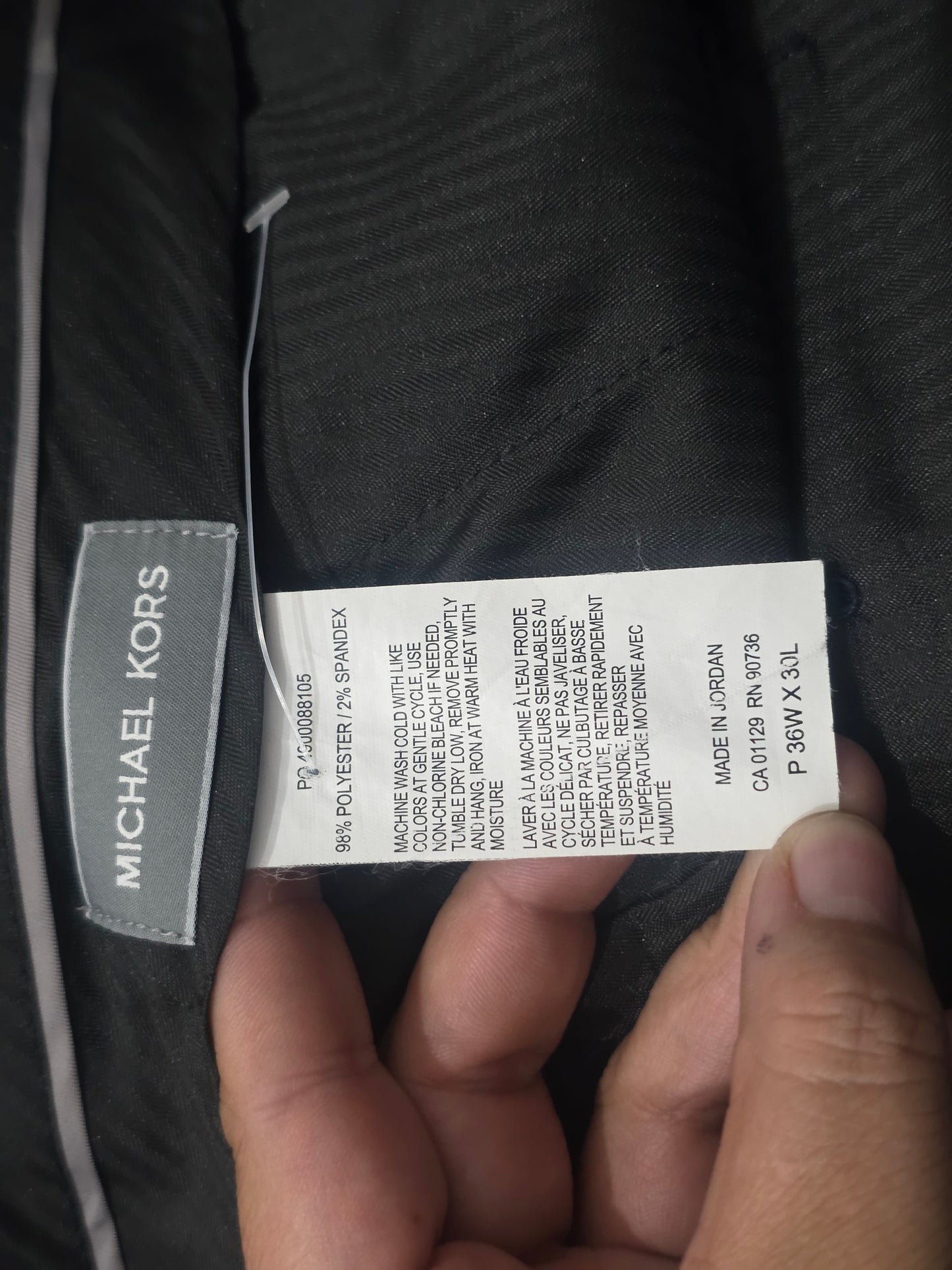 Pantalon Michael Kors 36x32 Recto Gris Vestir (Usado)