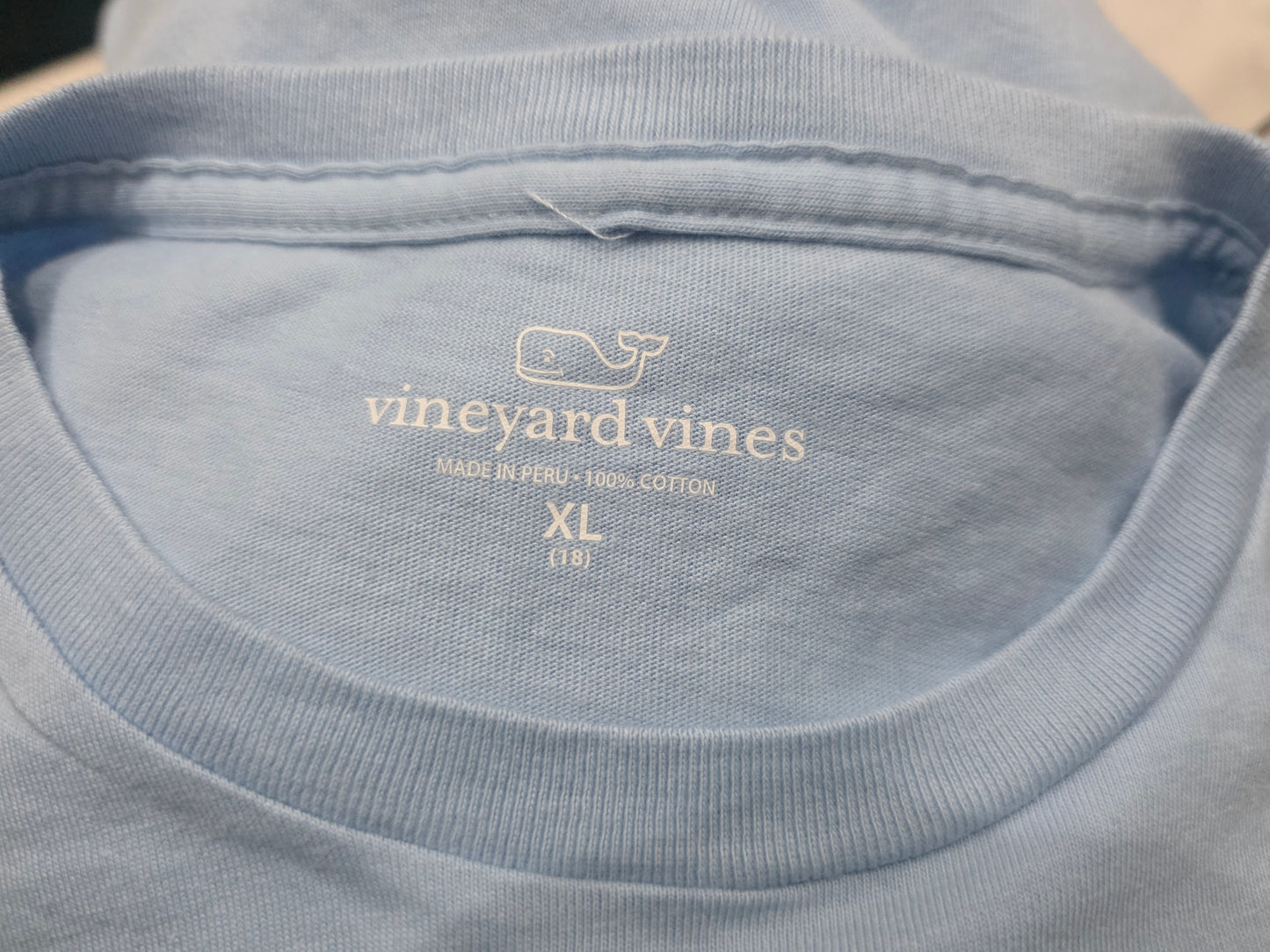 Playera Manga Larga Vineyard Vines Adolescent Xl Azulclaro (Usado)
