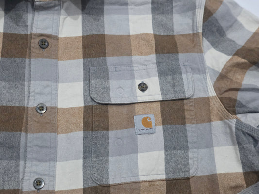 Camisa Carhartt Mediana M Loose Fit Franela Gris (Usado)
