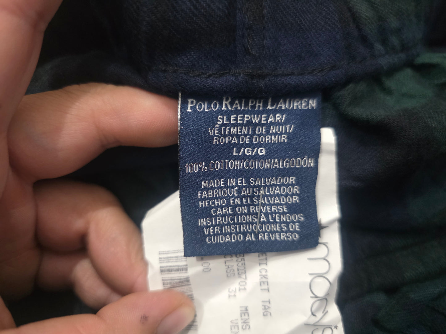 Pijama Ralph Lauren Grande L Verde Cuadro (Nuevo)