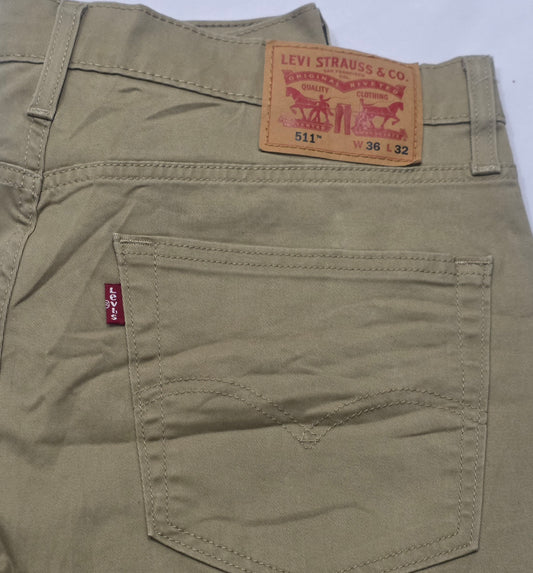 Pantalon Slimfit Levis 511 36x32 Cafe (Usado)