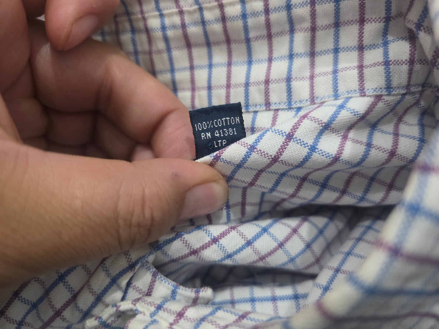 Camisa Ralph Lauren 2xl Classic Fit Cuadro Blanco Colores (Usado)