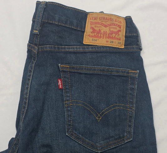 Pantalon Levis 514 28x32 Azul Recto (Usado)