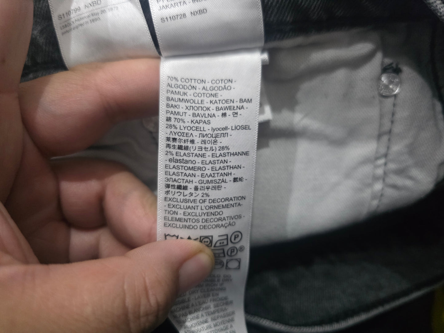 Pantalon Levis 514 31x32 Recto Negro Deslavado (Usado)