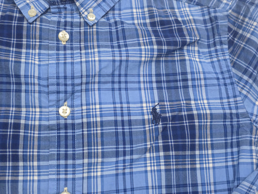 Camisa Ralph Lauren Adolescente L 14-16 Azul Cuadro (Usado)