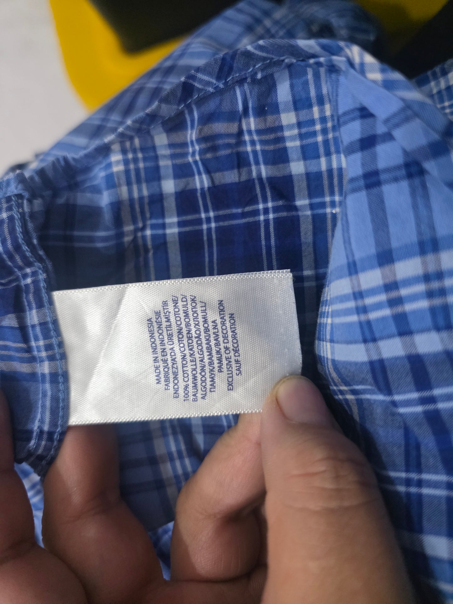 Camisa Ralph Lauren Adolescente L 14-16 Azul Cuadro (Usado)