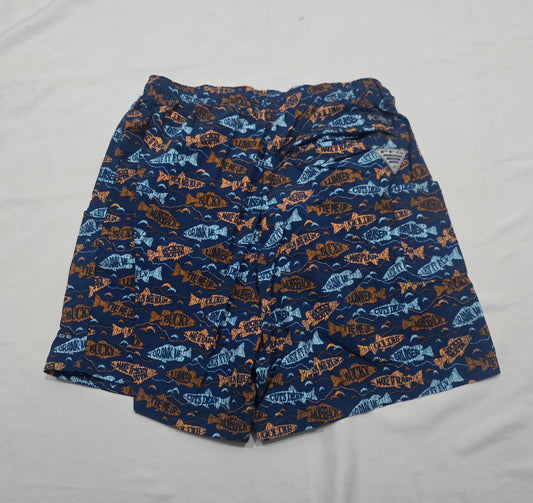Bermuda Columbia Pfg Chico S Azul Peces (Usado)