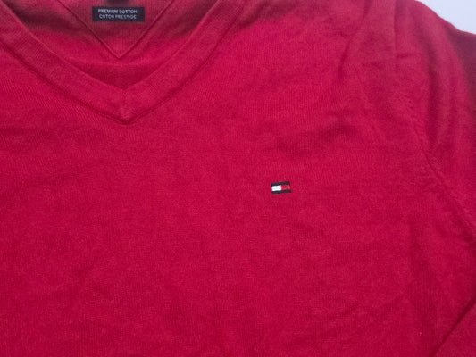 Sueter Tommy Hilfiger Mediana M Rojo Algodon Premium (Usado)