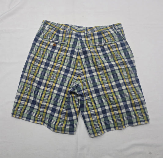 Bermuda Vineyard Vines Talla 33 Cuadro Azul Verde (Usado)