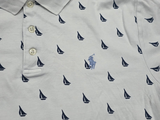 Playera Ralph Lauren Mediana M Custom Slimfit Blanca Veleros (Usado)