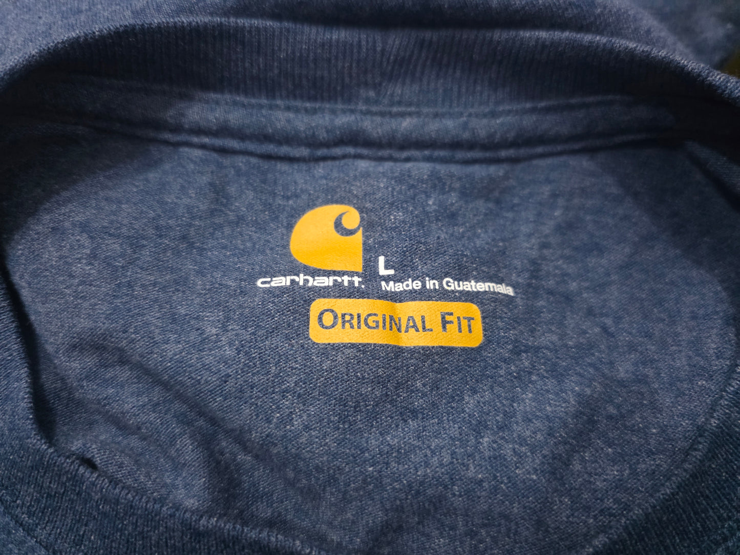 Playera Carhartt Grande L Original Fit Azul Letras (Usado)