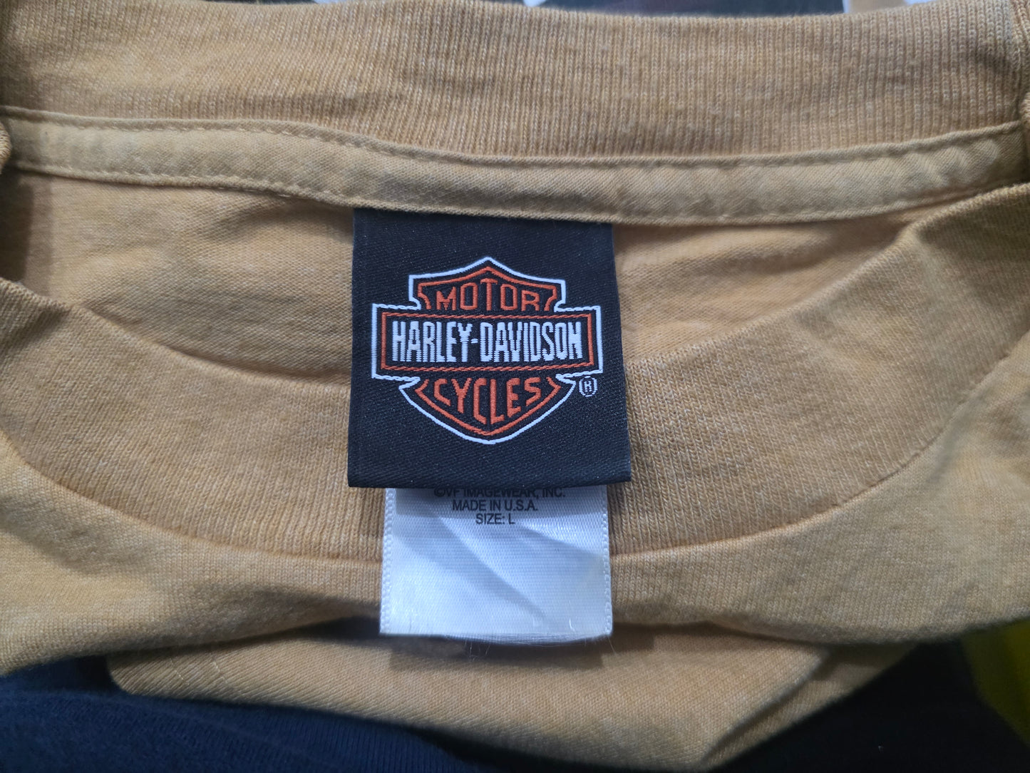 Playera Harley Davidson Grande L Cafe (Usado)
