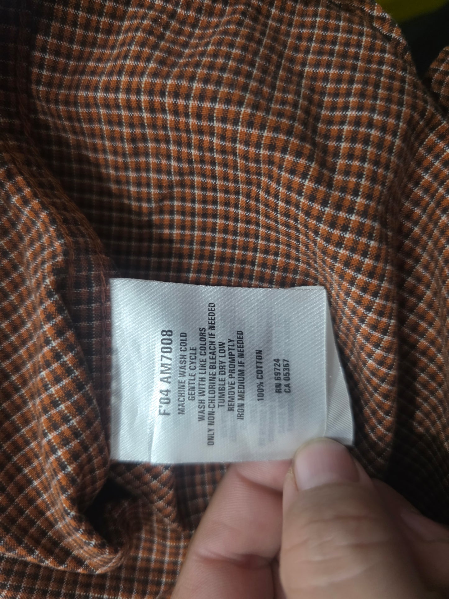 Camisa Columbia Grande L Naranja Ladrillo (Usado)