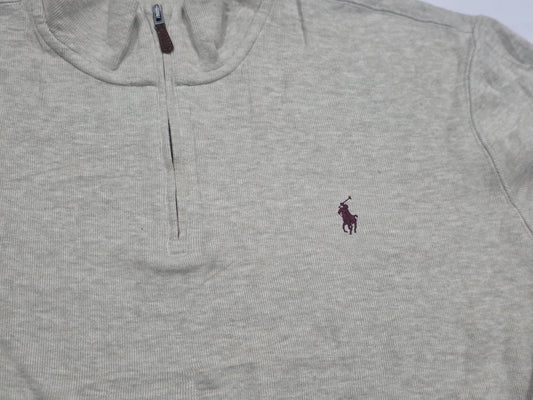 Sueter Ralph Lauren Xgrande Xl Estate Rib Cafe Pony Vino (Usado)