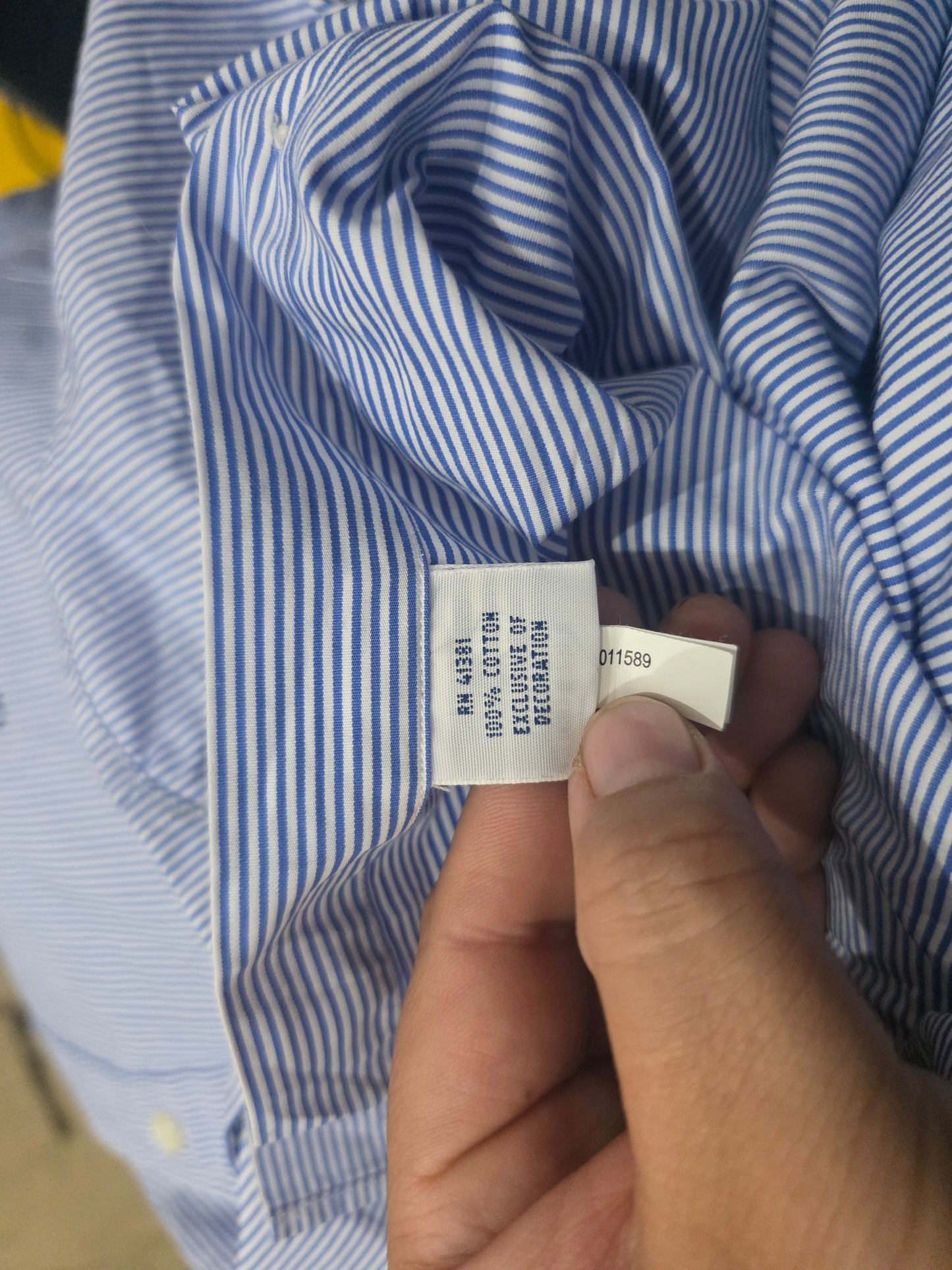 Camisa Ralph Lauren 2xl Azul Y Blanco Lineas Pony Azul (Usado)