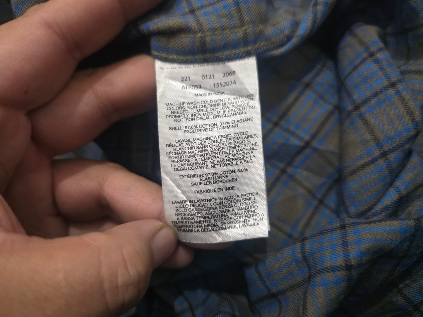 Camisa Columbia 2xl Tall Cuadro Azul Y Verde (Usado)
