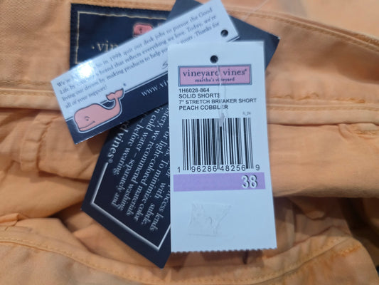 Bermuda Classic Fit Vineyard Vines Talla 38 Naranja (NUEVO)