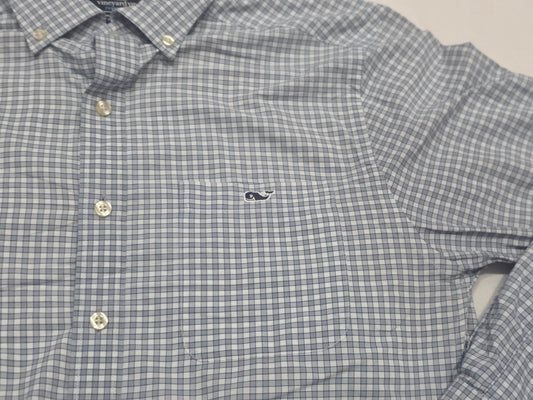Camisa Slimfit Vineyard Vines Chico S Cuadro Gris