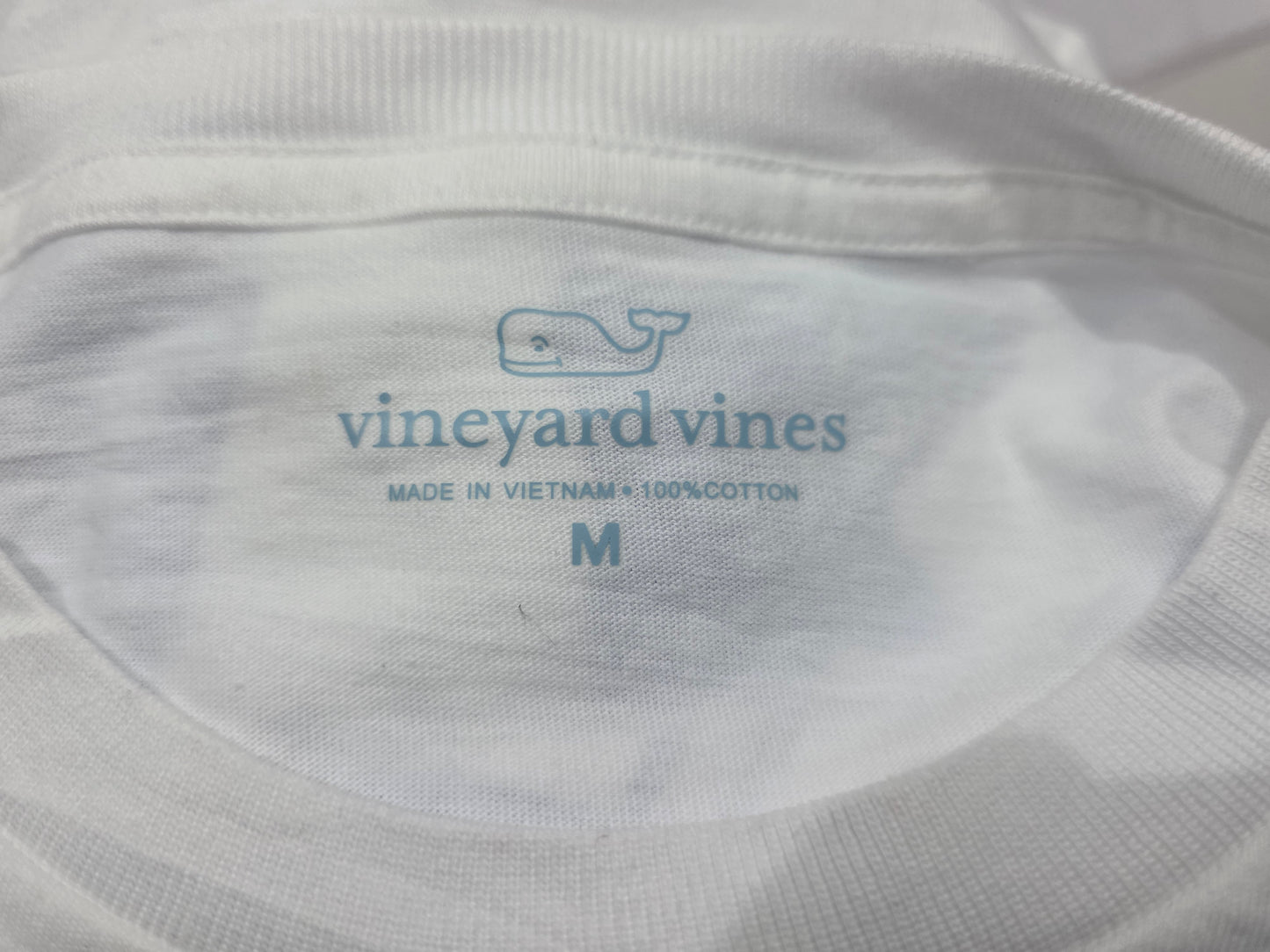 Playera Vineyard Vines Mediana M Blanca Patines Manga Larga