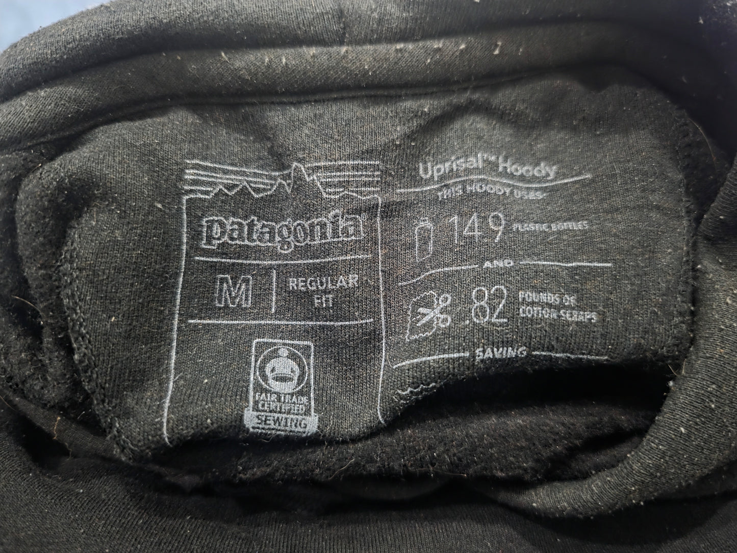 Sudadera Regularfit Patagonia Mediana M Negro