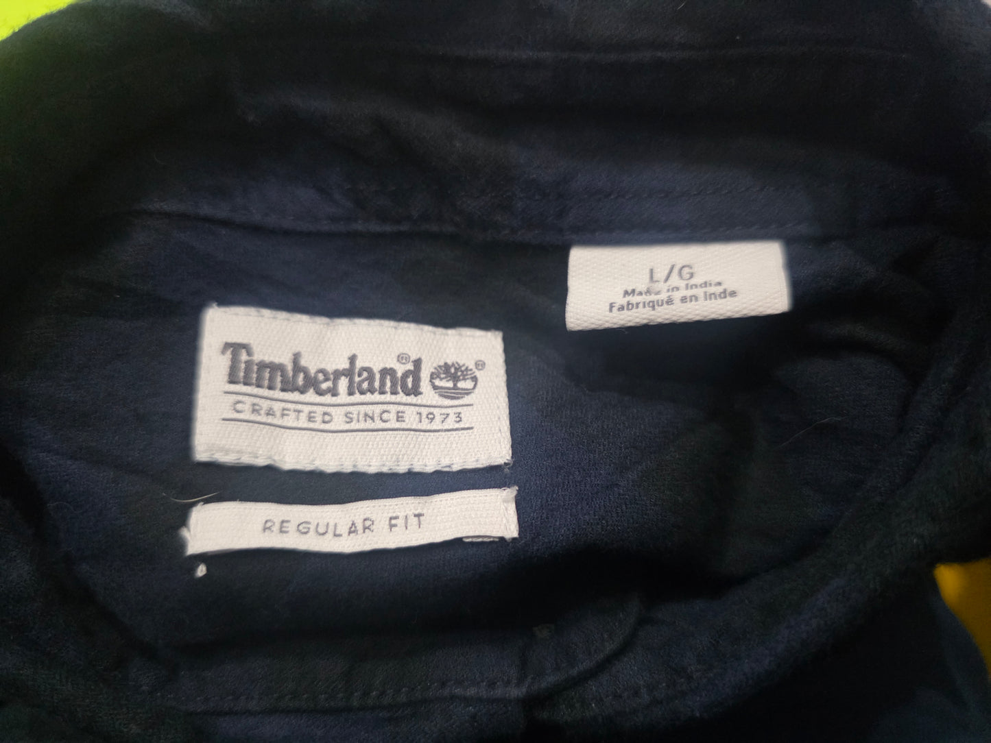 Camisa Timberland Grande L Cuadro Azul Marino