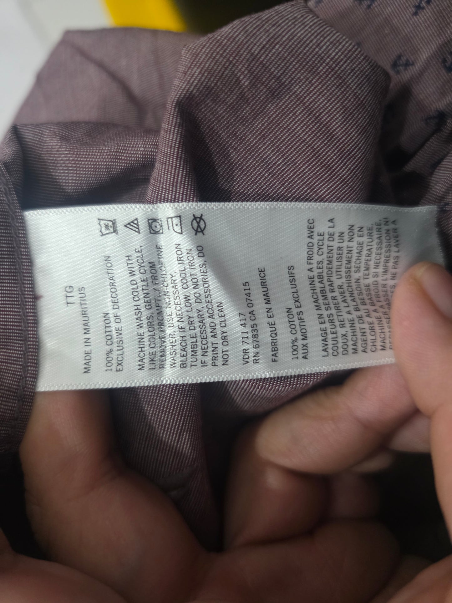 Camisa Slim Fit Nautica 2xl Vino Anclas