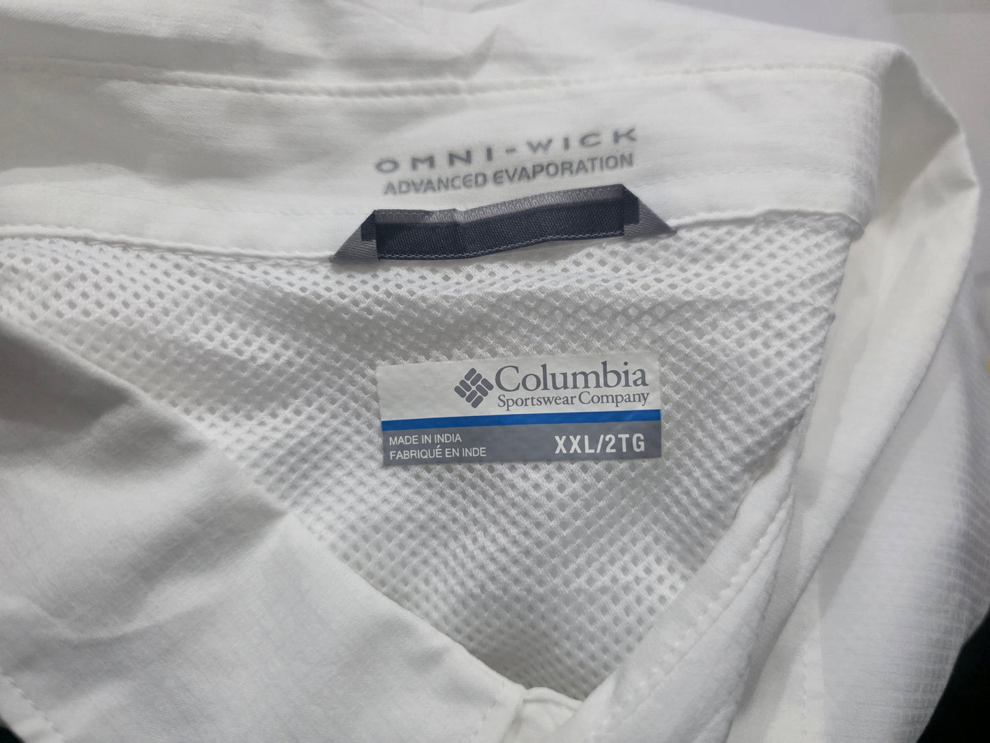 Camisa Manga Corta Columbia 2xl Onmi Wick Blanca (NUEVA)