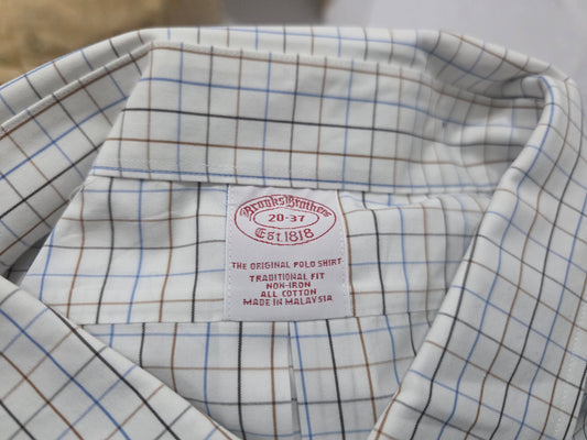 Camisa Tradicional Fit Brooks Brothers 4xl 20-37 Blanco
