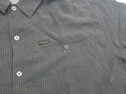 Camisa Manga Corta Columbia 2xl Gris Oscuro Cuadro